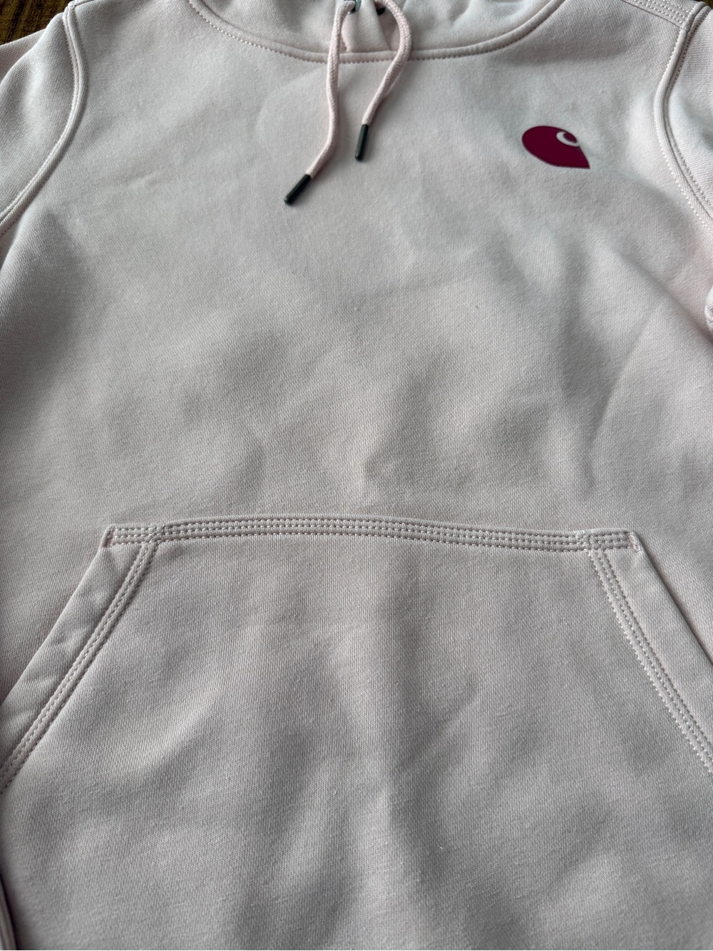 Carhartt Light Pink Hoodie with Berry Logo - Picture 2 of 7
